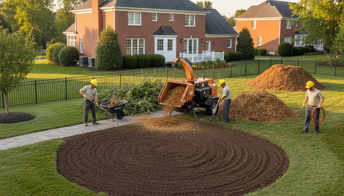 Completed tree removal and yard restoration by professional crew in Lancaster, PA