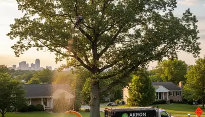 Professional tree removal service team working in Lancaster, PA