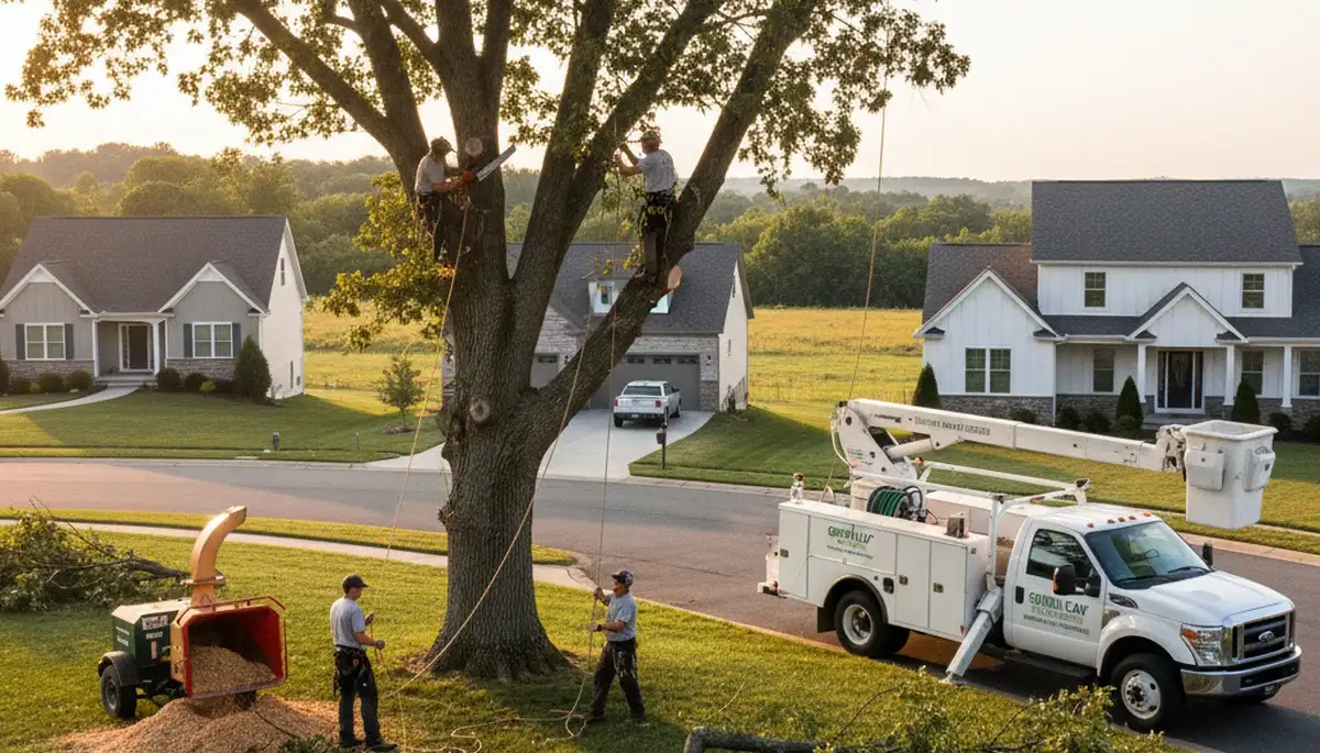 Professional tree removal service in Lancaster PA safely cutting and clearing large trees