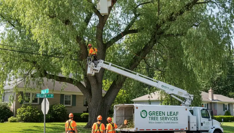 Professional tree removal service in Lancaster, PA by certified arborists with safety equipment